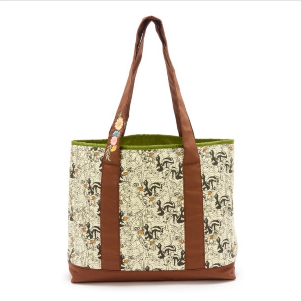 Disney Parks Women's Quilted Tote Bag With Flower, Bambi & Thumper